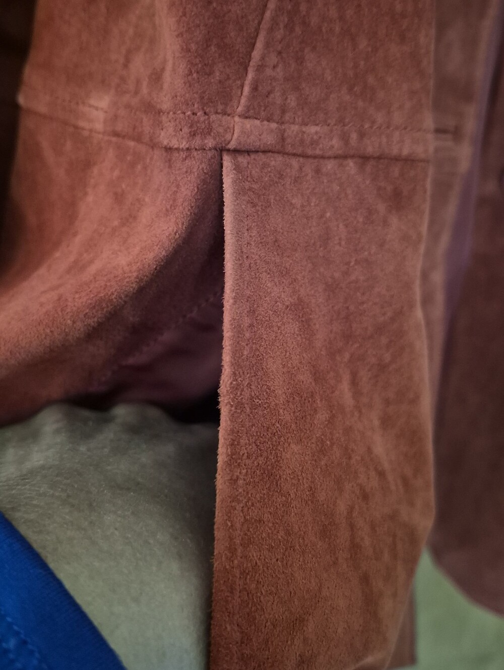 Bernardo Rust Suede Leather Button-Front Jacket - Picture 13 of 13